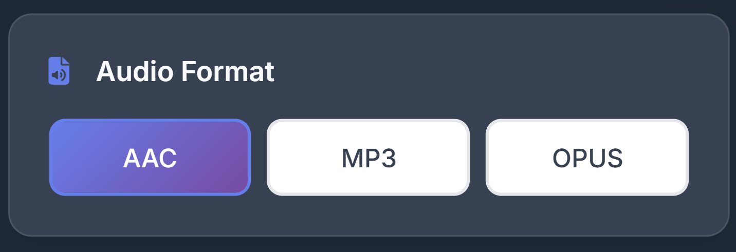 Audio Formats