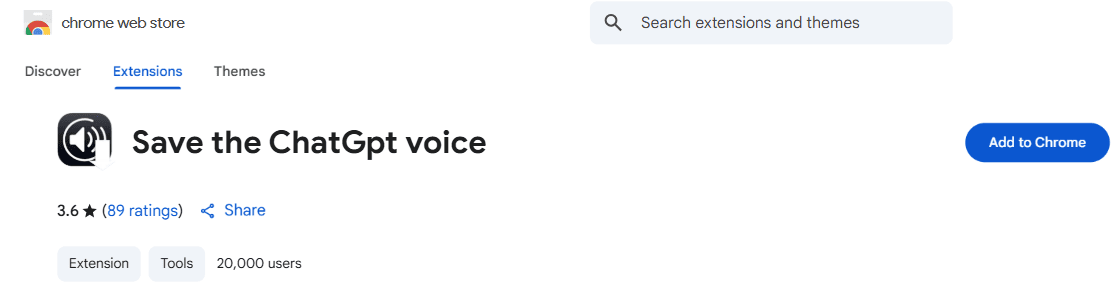 Add to Chrome button
